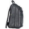 Piquadro Sleek Blue Leather Backpack with Laptop Compartment