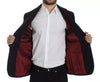 Dolce & Gabbana Bordeaux Alpaca Two Button Jacket Blazer