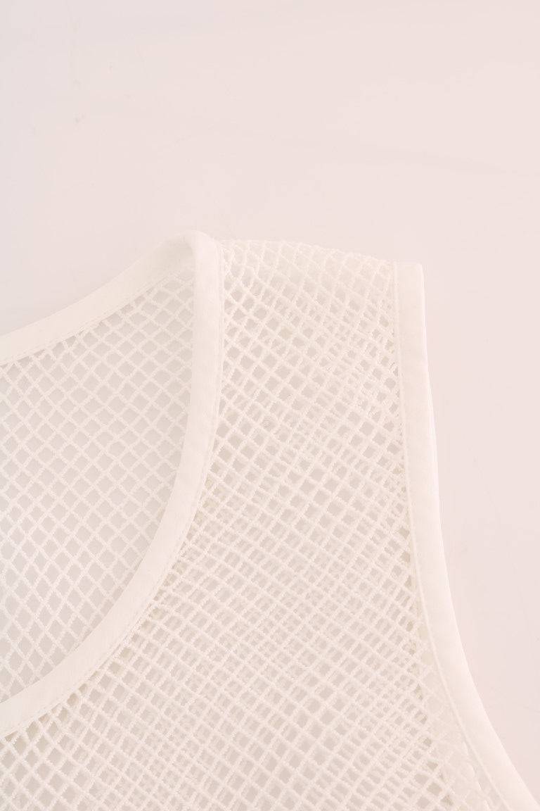 Dolce & Gabbana Sleeveless Transparent Net Tank Top