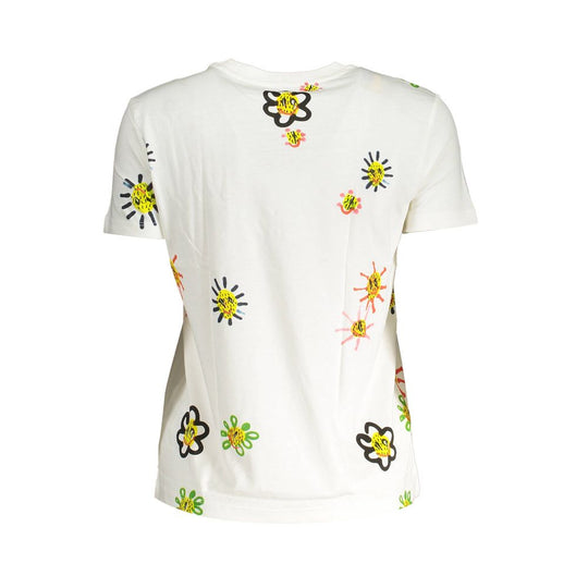 Desigual White Cotton Women T-Shirt - XXL