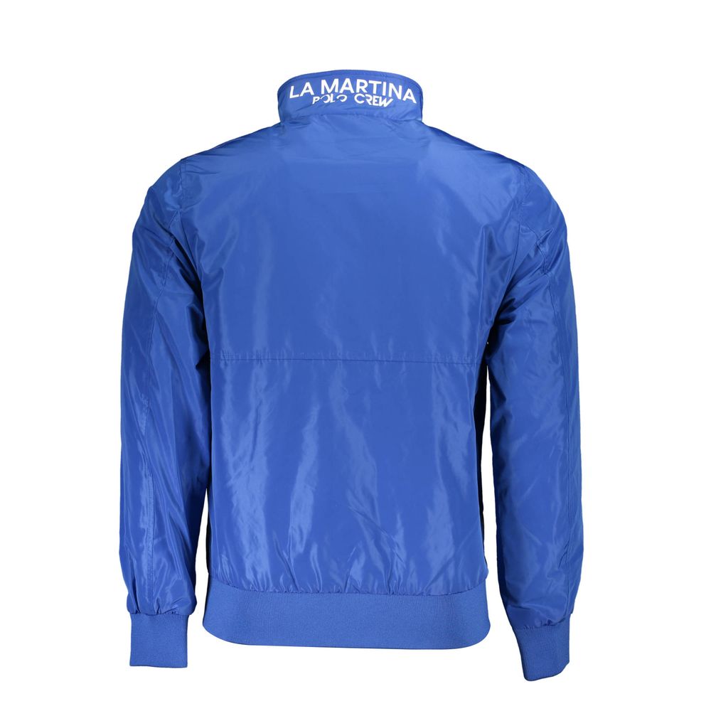 La Martina Blue Polyester Men Jacket