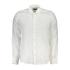 North Sails Elegant White Linen Long-Sleeved Shirt