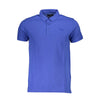 Cavalli Class Blue Cotton Polo Shirt