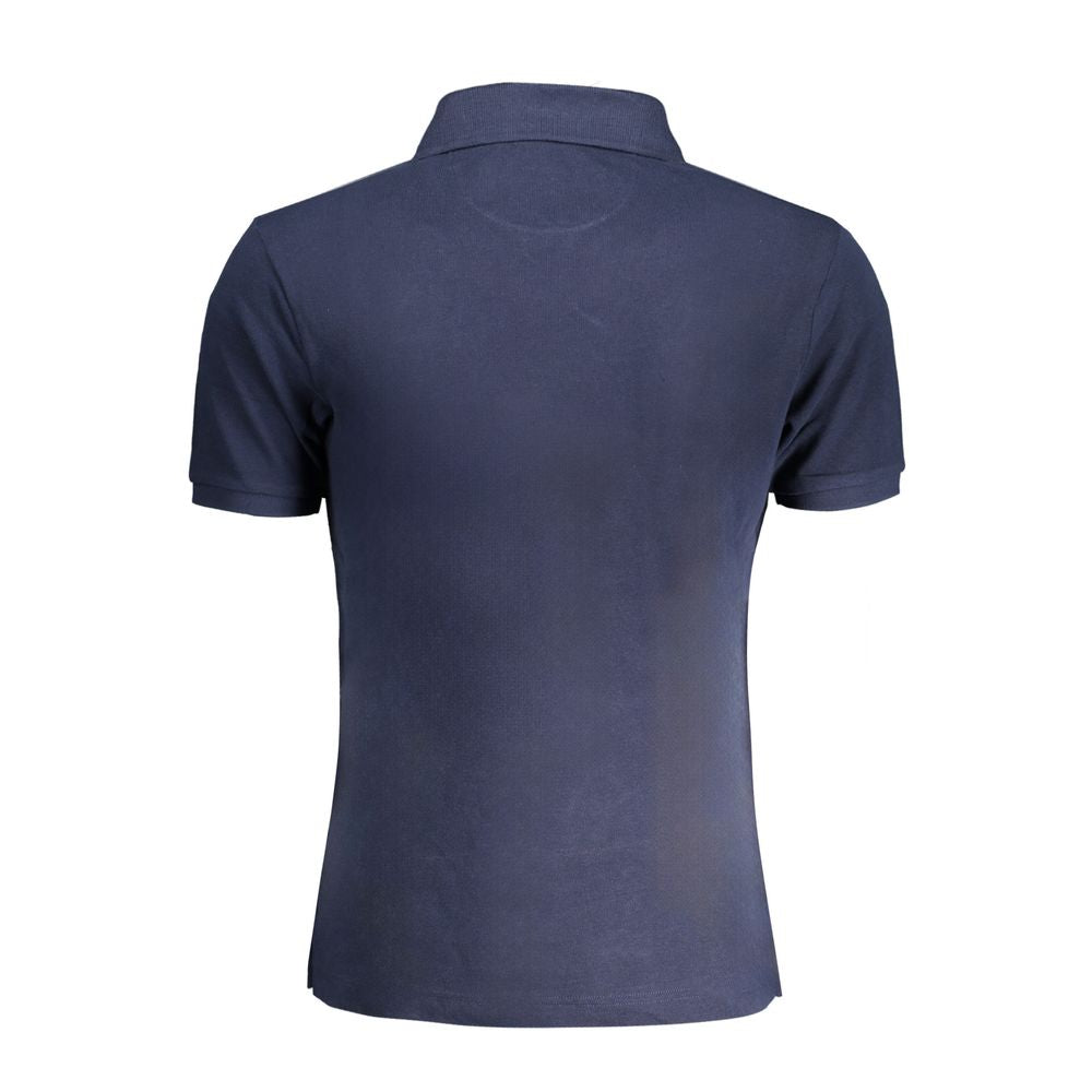 La Martina Blue Cotton Polo Shirt