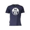 North Sails Blue Cotton Men T-Shirt