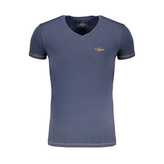 Aeronautica Militare Blue Cotton T-Shirt