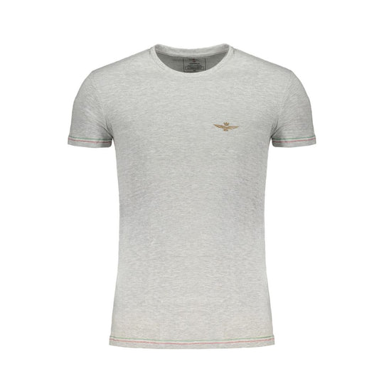 Aeronautica Militare Gray Cotton T-Shirt