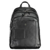 Piquadro Elegant Black Leather Backpack with Laptop Compartment