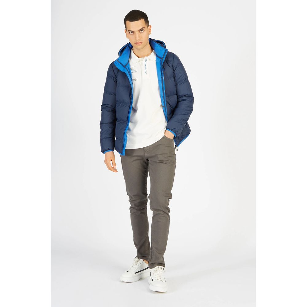 La Martina Blue Nylon Men Jacket