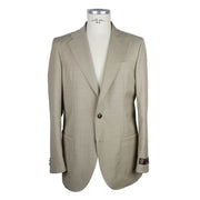 Emilio Romanelli Beige Wool Men's Blazer - ACCEXO