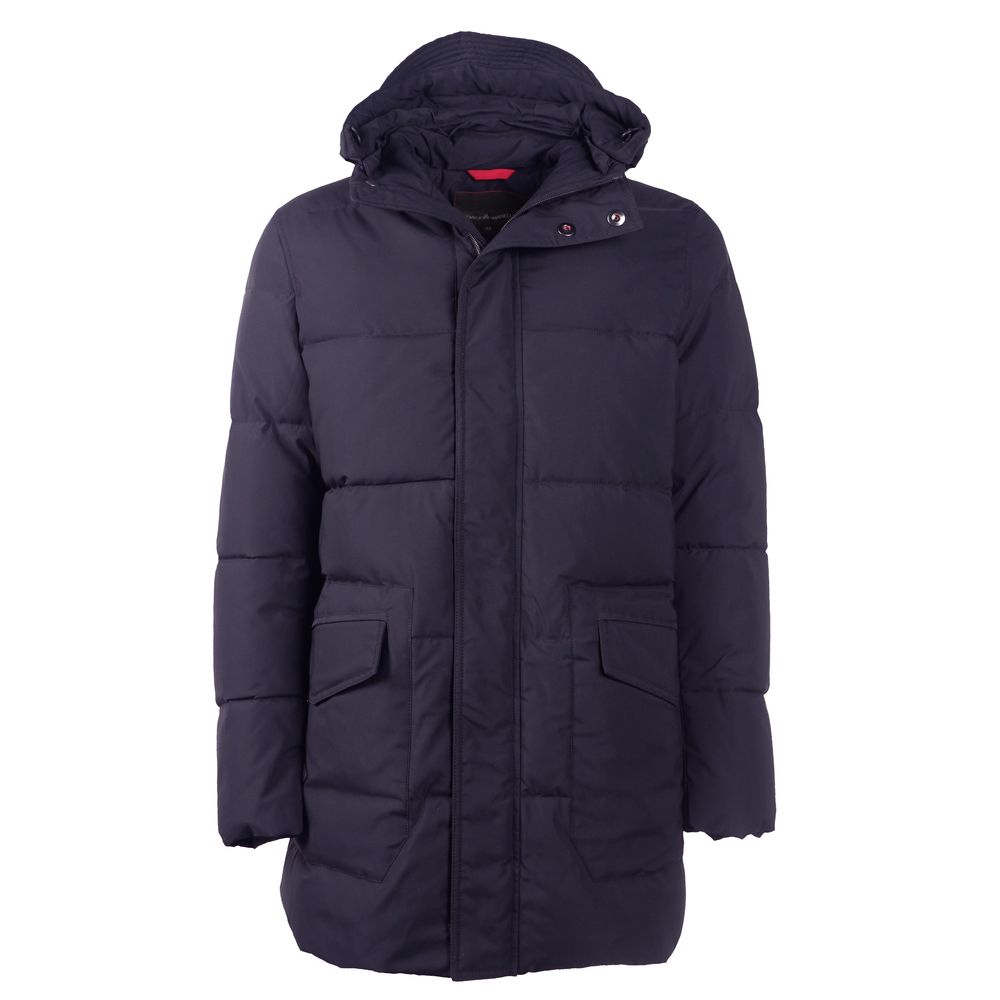 Emilio Romanelli Blue Polyester Men's Jacket - ACCEXO
