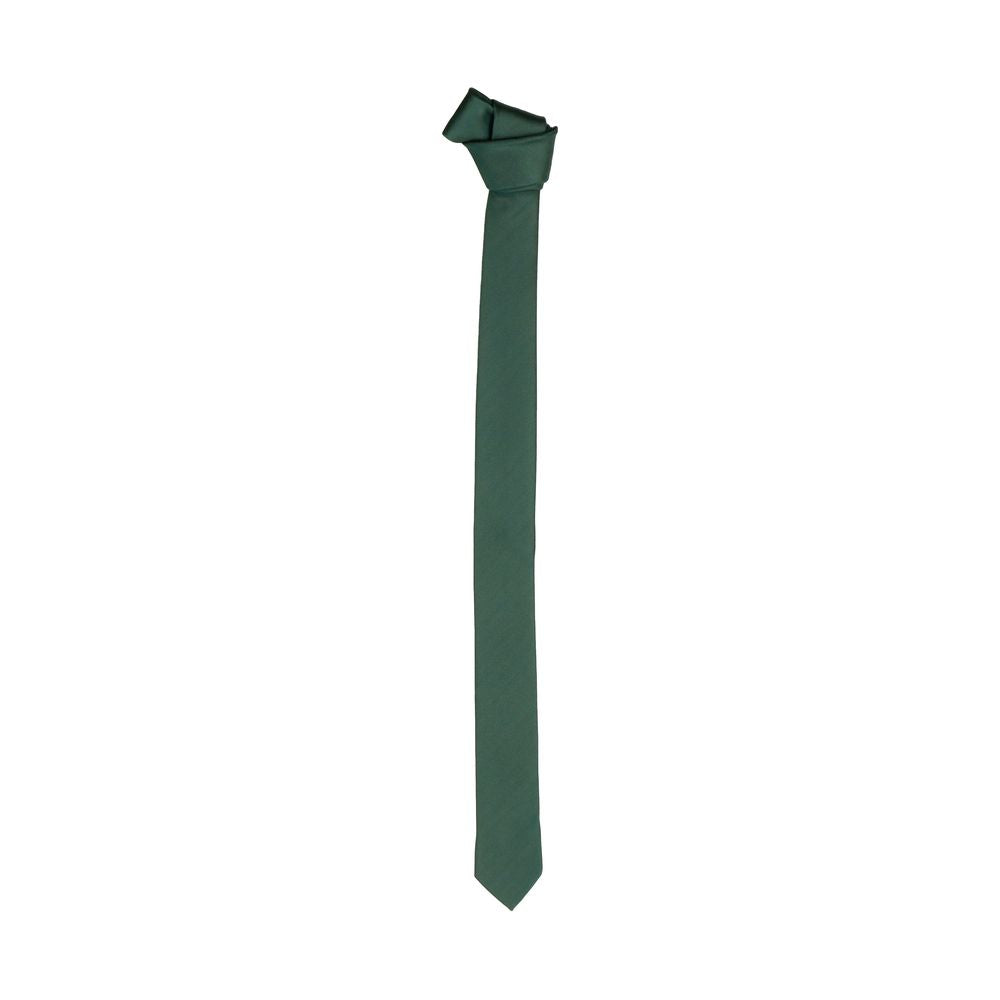 Emilio Romanelli Elegant Green Silk Slim Tie - ACCEXO