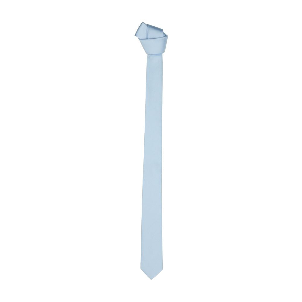 Emilio Romanelli Elegant Silk Sky-Blue Men's Slim Tie - ACCEXO