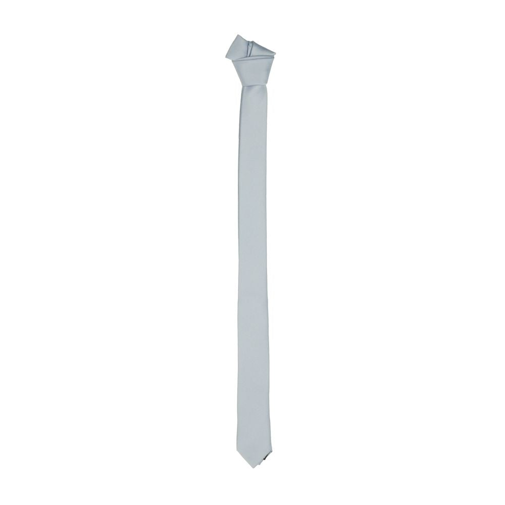 Emilio Romanelli Sleek Silk Slim Tie in Chic Gray - ACCEXO