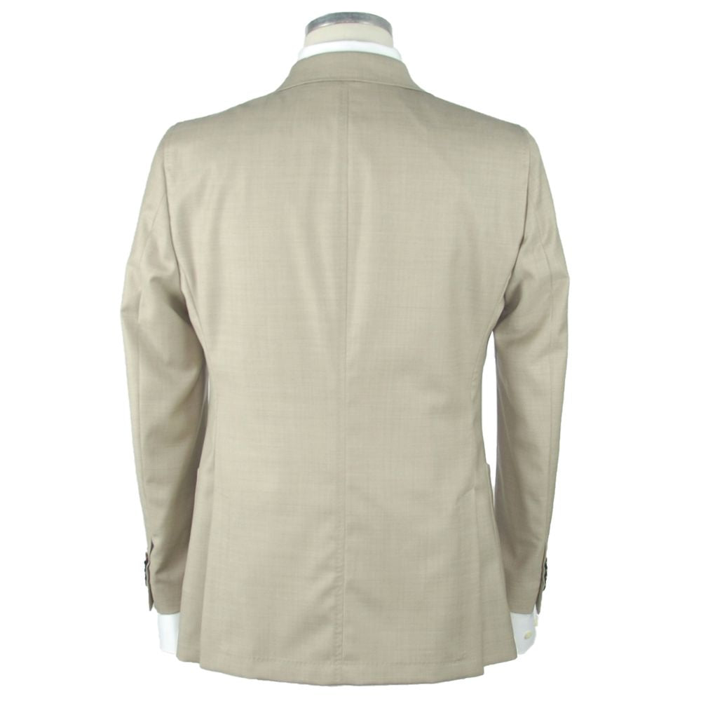 Emilio Romanelli Beige Wool Men's Blazer - ACCEXO