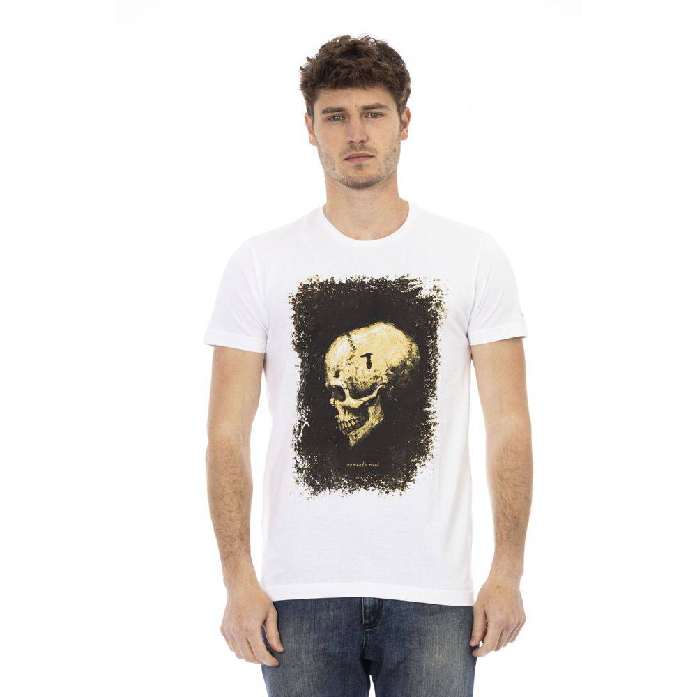 Trussardi Action White Cotton Men T-Shirt - ACCEXO