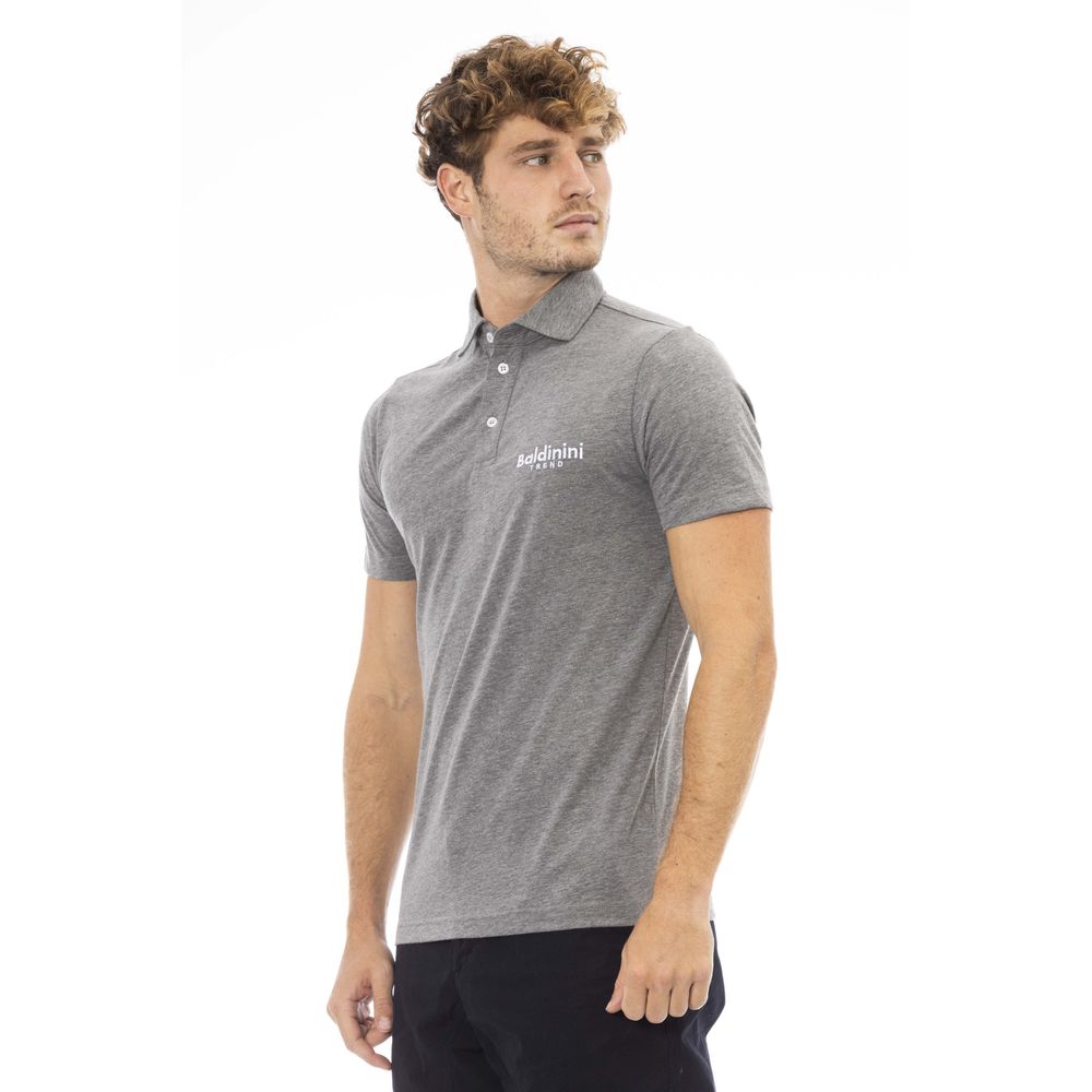 Baldinini Trend Gray Cotton Men Polo Shirt - ACCEXO