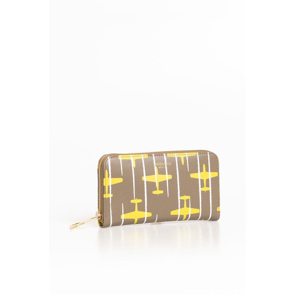 Trussardi Beige Leather Women Wallet - ACCEXO