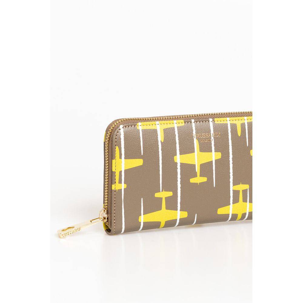 Trussardi Beige Leather Women Wallet - ACCEXO