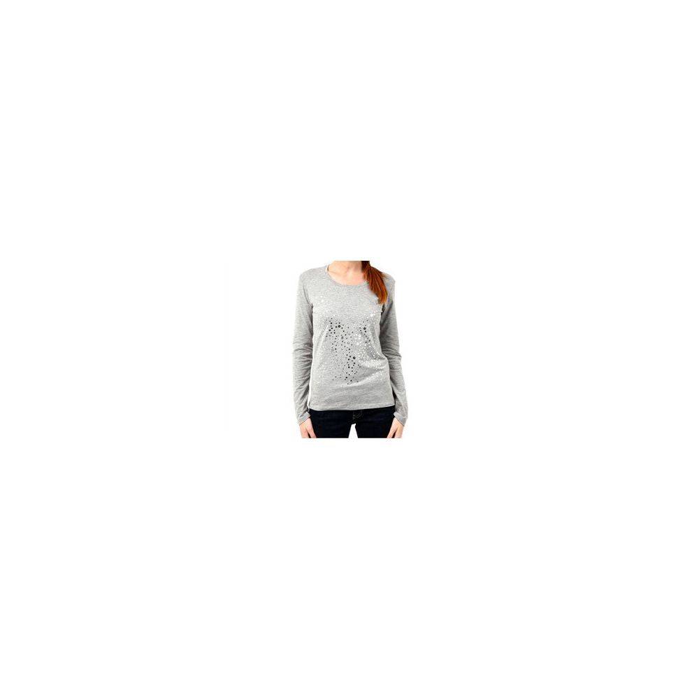 Montana Blu Gray Cotton Women Top - ACCEXO