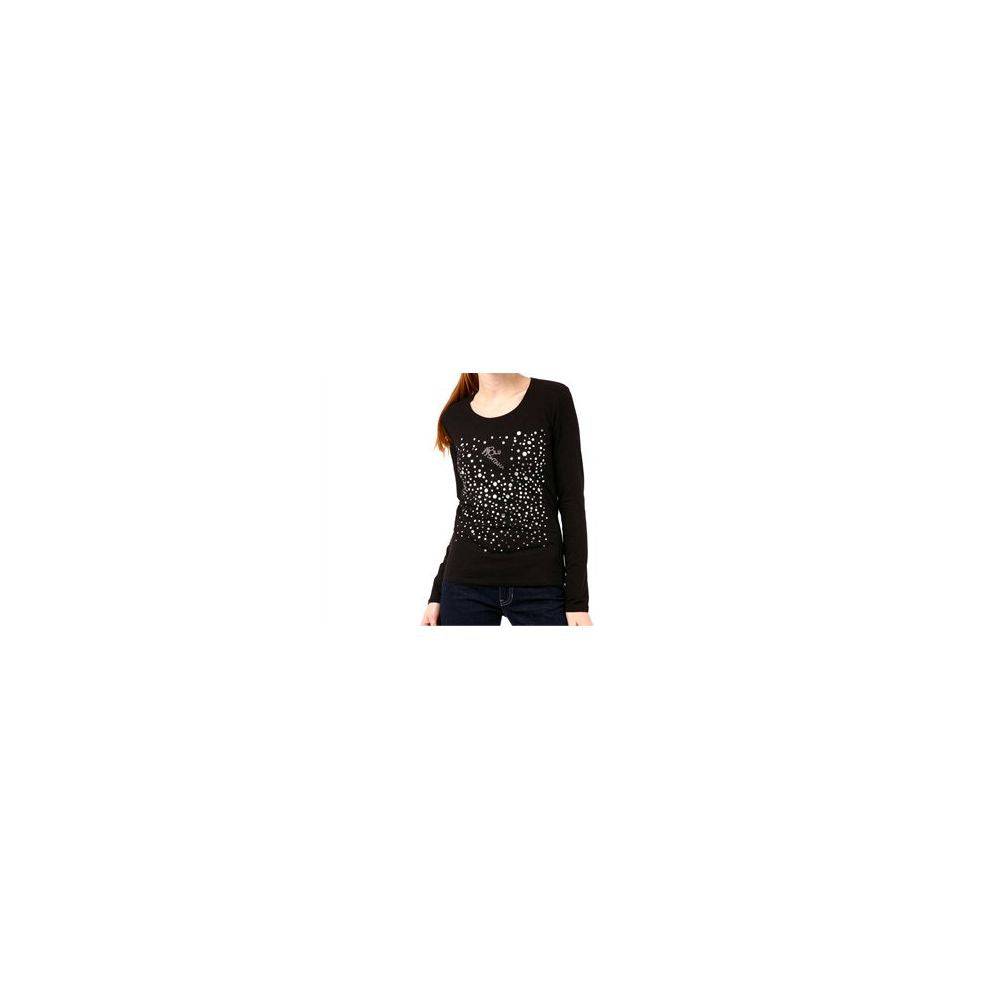 Montana Blu Black Cotton Women T-Shirt - ACCEXO