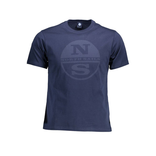 North Sails Blue Cotton Men T-Shirt