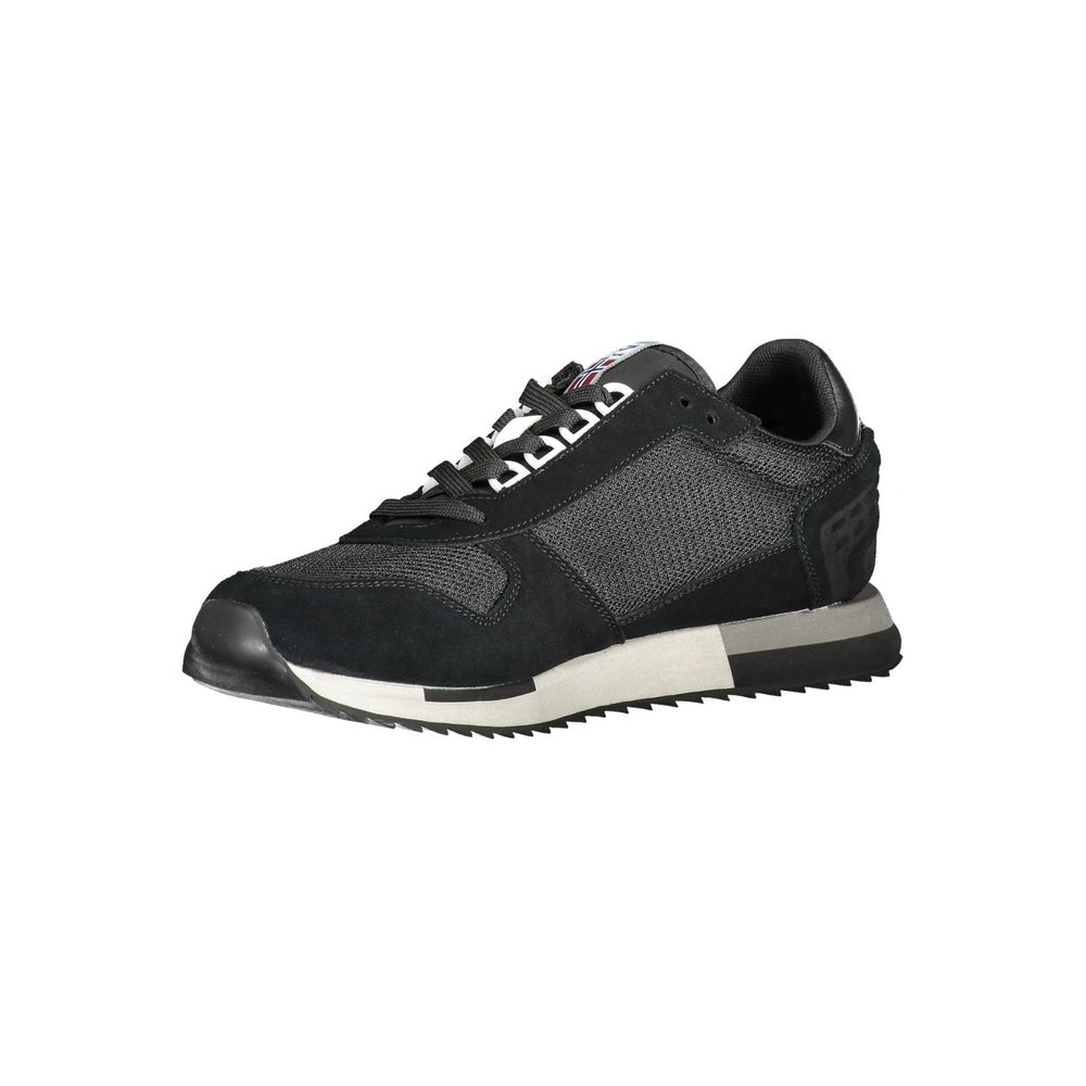 Napapijri Black Leather Men Sneaker - ACCEXO