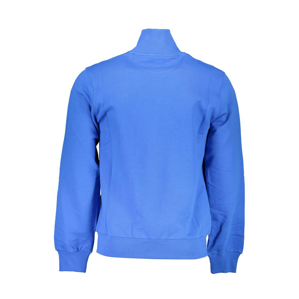 La Martina Blue Cotton Men Sweater - ACCEXO