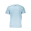 Cavalli Class Elegant Light Blue Cotton Tee with Iconic Print