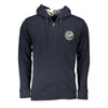 Cavalli Class Elegant Blue Hooded Zip Sweatshirt