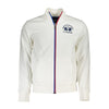 La Martina Elegant White Fleece Sweatshirt with Embroidery