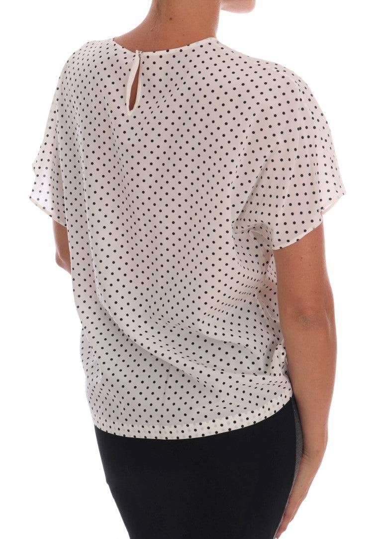 Dolce & Gabbana Chic Polka Dot Silk Blouse - ACCEXO