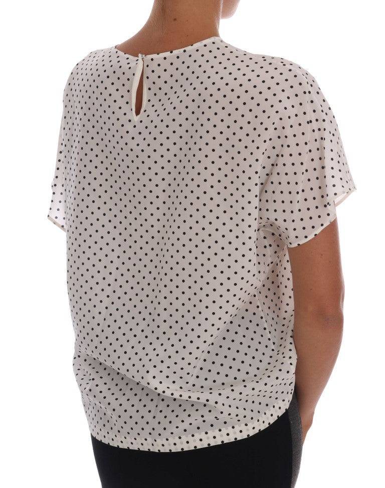 Dolce & Gabbana Chic Polka Dot Silk Blouse - ACCEXO