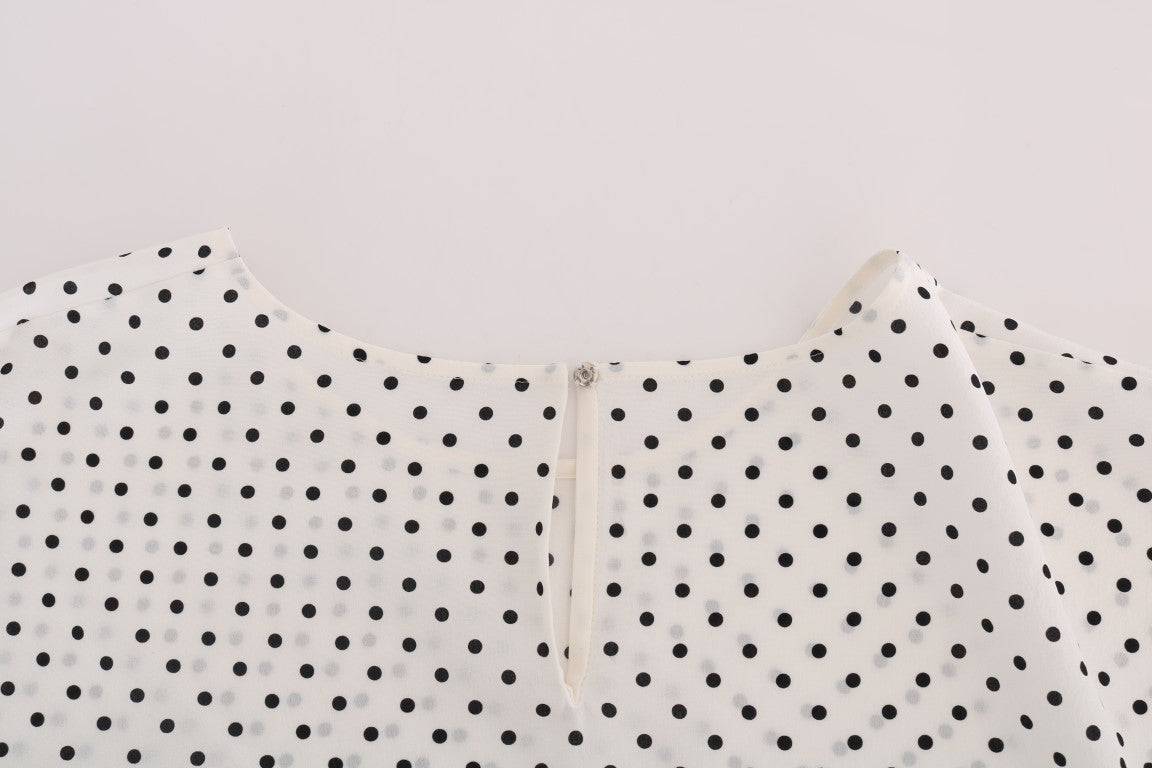 Dolce & Gabbana Chic Polka Dot Silk Blouse - ACCEXO