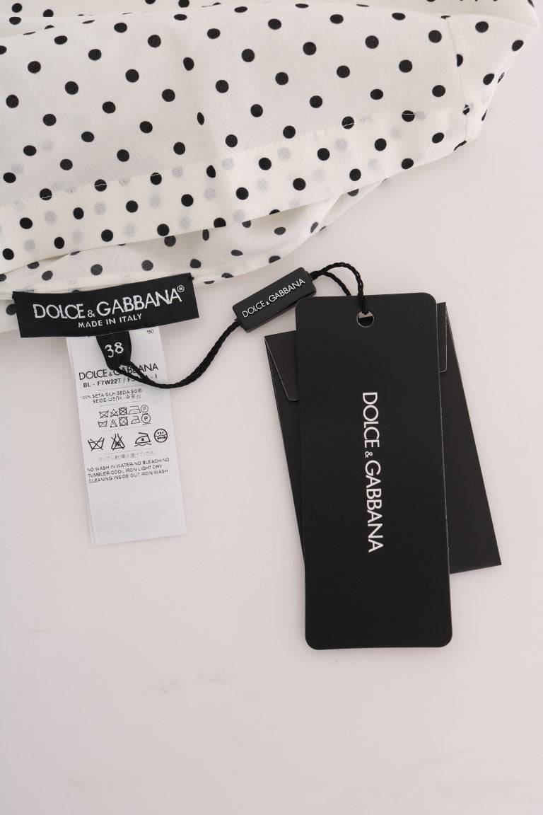 Dolce & Gabbana Chic Polka Dot Silk Blouse - ACCEXO