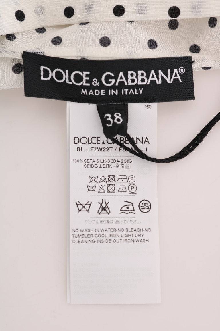 Dolce & Gabbana Chic Polka Dot Silk Blouse - ACCEXO