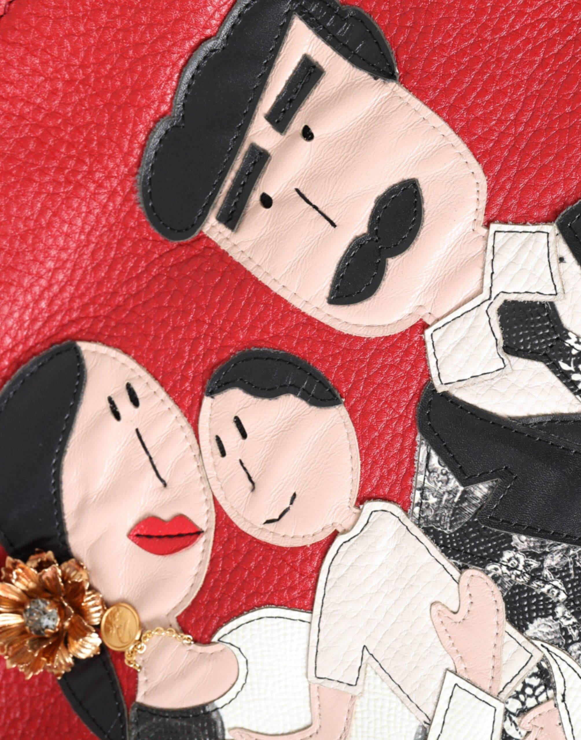 Dolce & Gabbana Red Leather #DGFamily Patch Shopping Tote Bag - ACCEXO
