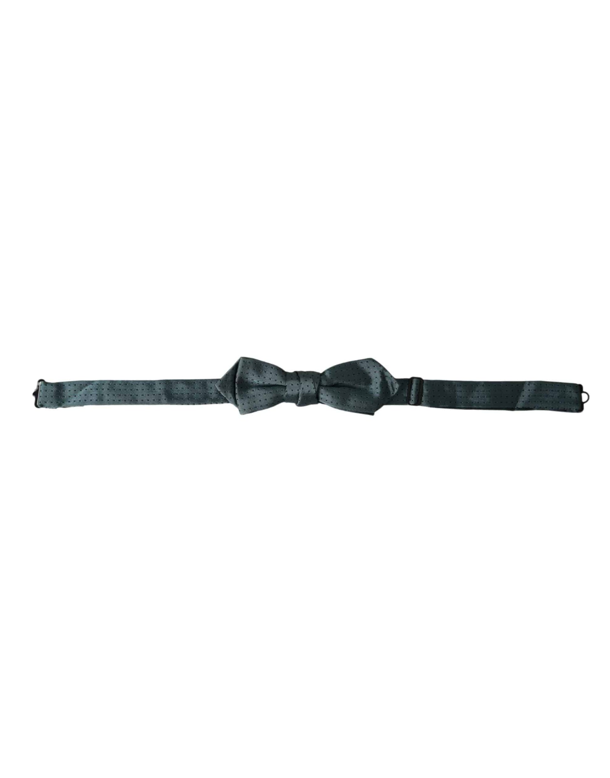 Dolce & Gabbana Green Silk Fantasy Adjustable Neck Men Papillon Bow Tie - ACCEXO