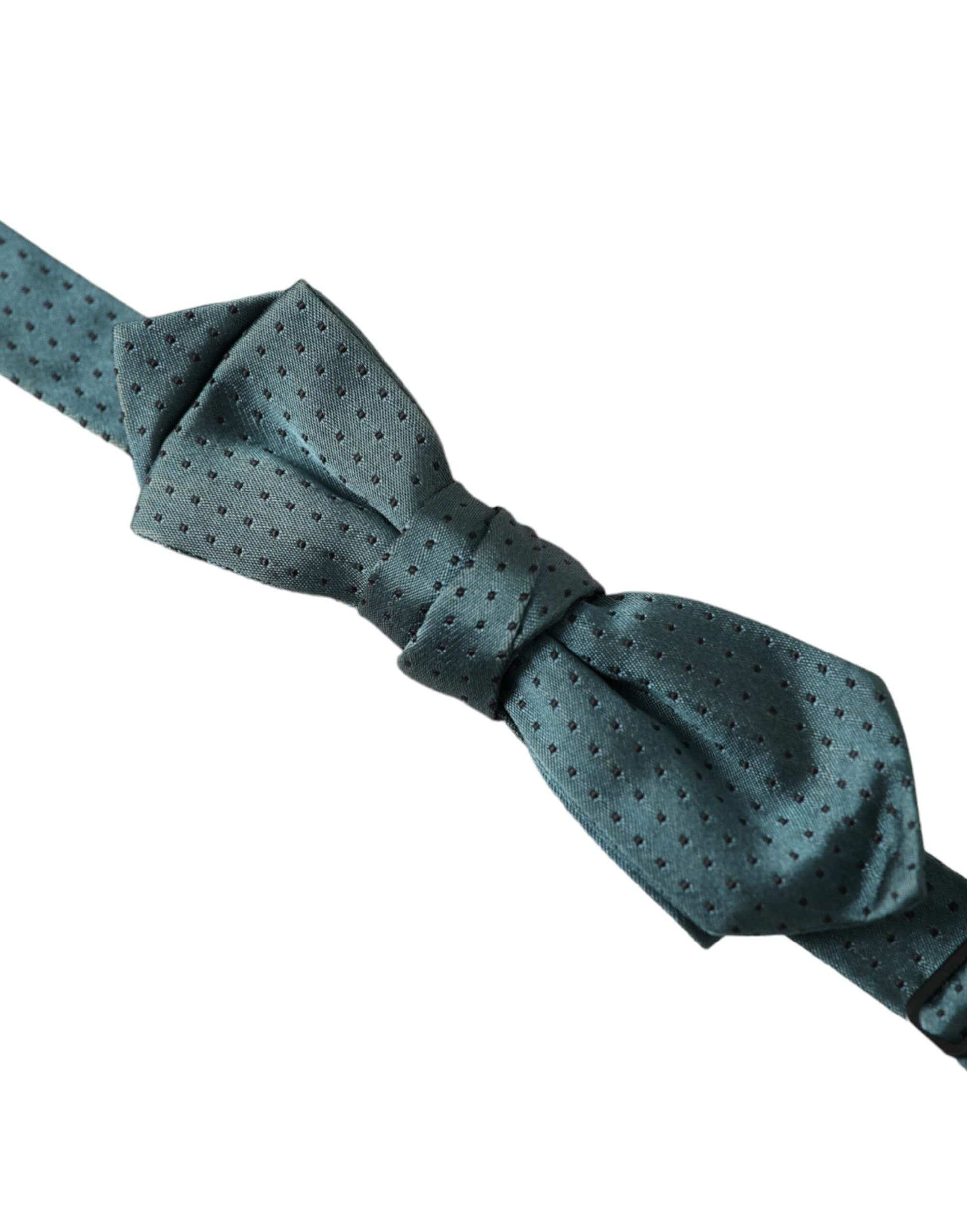 Dolce & Gabbana Green Silk Fantasy Adjustable Neck Men Papillon Bow Tie - ACCEXO
