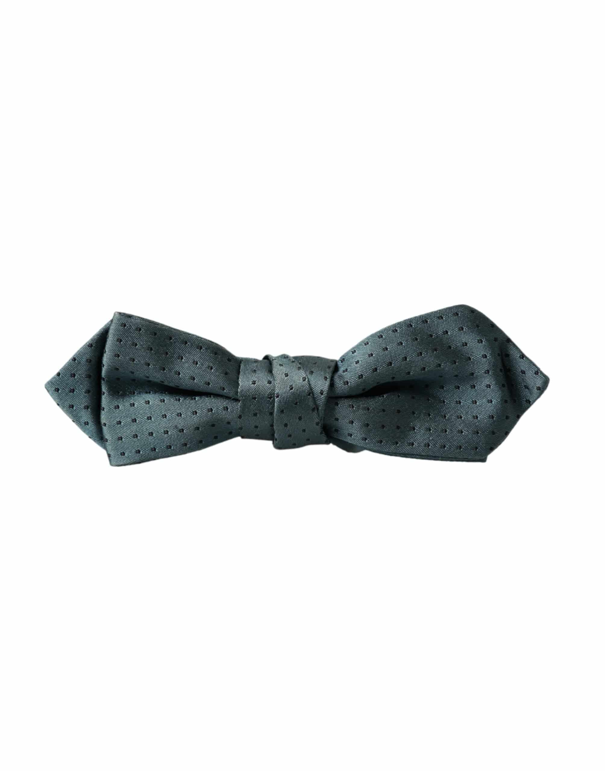 Dolce & Gabbana Green Silk Fantasy Adjustable Neck Men Papillon Bow Tie - ACCEXO