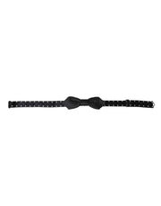 Dolce & Gabbana Black Silk Polka Dot Adjustable Neck Men Papillon Bow Tie