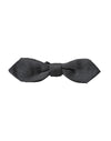 Dolce & Gabbana Gray Silk Weaved Adjustable Neck Men Papillon Bow Tie