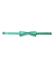 Dolce & Gabbana Mint Green Silk Adjustable Neck Men Bow Tie - ACCEXO