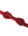 Dolce & Gabbana Red Silk Jacquard Adjustable Neck Men Bow Tie