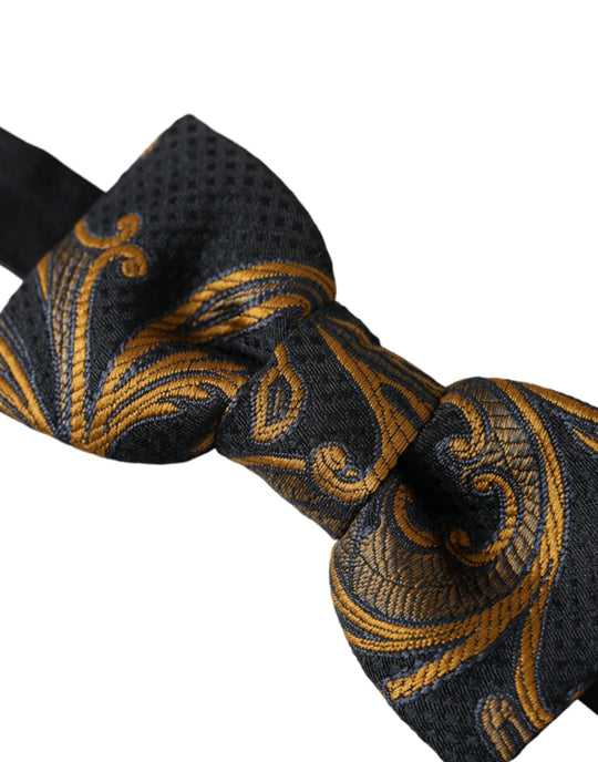 Dolce & Gabbana Multicolor Jacquard Adjustable Neck Men Bow Tie