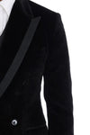 Elegant Black Slim Fit Three-Piece Suit