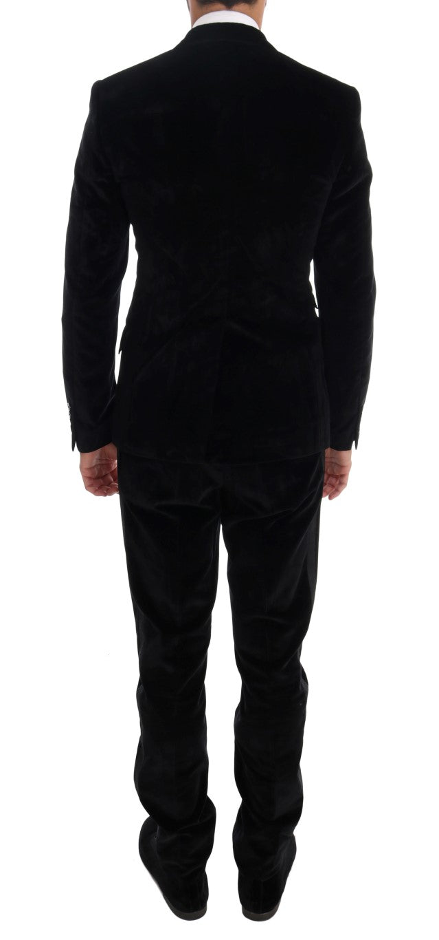 Dolce & Gabbana Elegant Black Slim Fit Three-Piece Suit - ACCEXO