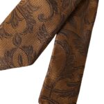 Dolce & Gabbana Brown Floral 100% Silk Adjustable Men Tie - ACCEXO