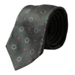 Dolce & Gabbana Dark Gray 100% Silk Fantasy Adjustable Men Tie - ACCEXO
