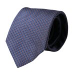Dolce & Gabbana Navy Blue Silk Patterned Adjustable Men Tie - ACCEXO